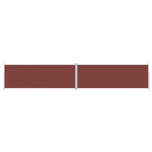 vidaXL Retractable Side Awning Brown 220x1200 cm