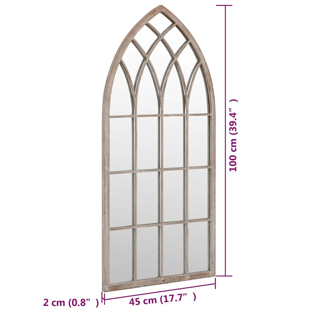 vidaXL Mirror Sand 100x45 cm Iron for Indoor Use