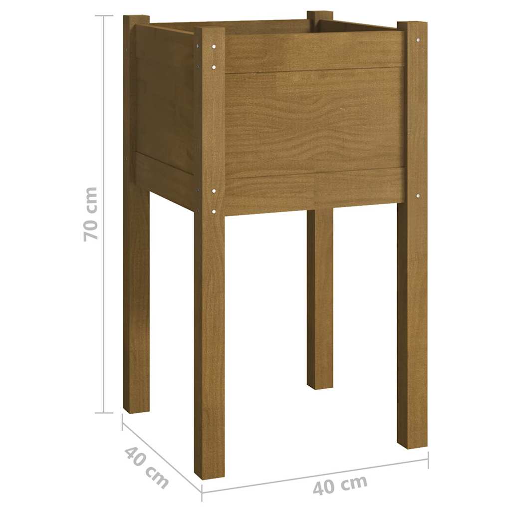 810795 vidaXL Garden Planter Honey Brown 40x40x70 cm Solid Pinewood
