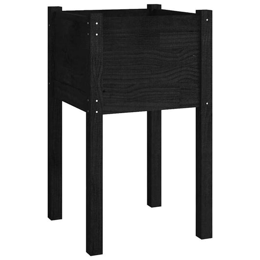810797 vidaXL Garden Planter Black 40x40x70 cm Solid Pinewood
