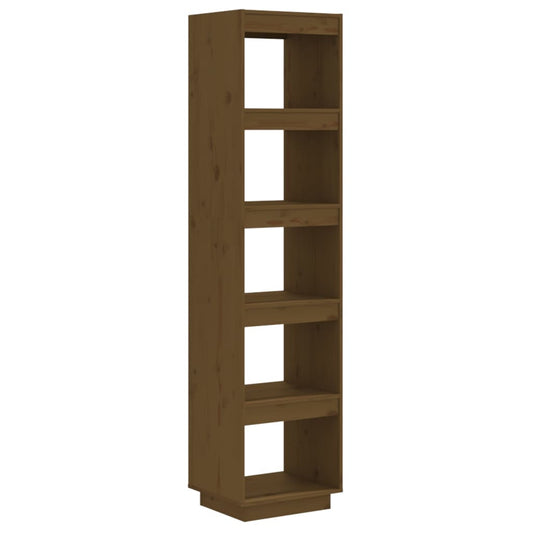 810857 vidaXL Book Cabinet/Room Divider Honey Brown 40x35x167 cm Solid Wood Pine