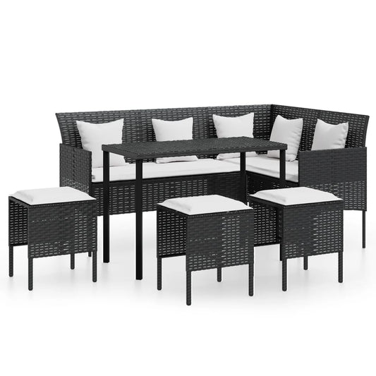 vidaXL Couch Sofa Set | Black, Cream White