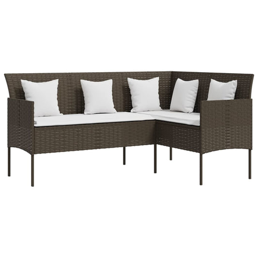 vidaXL Couch Sofa | Brown and Cream White