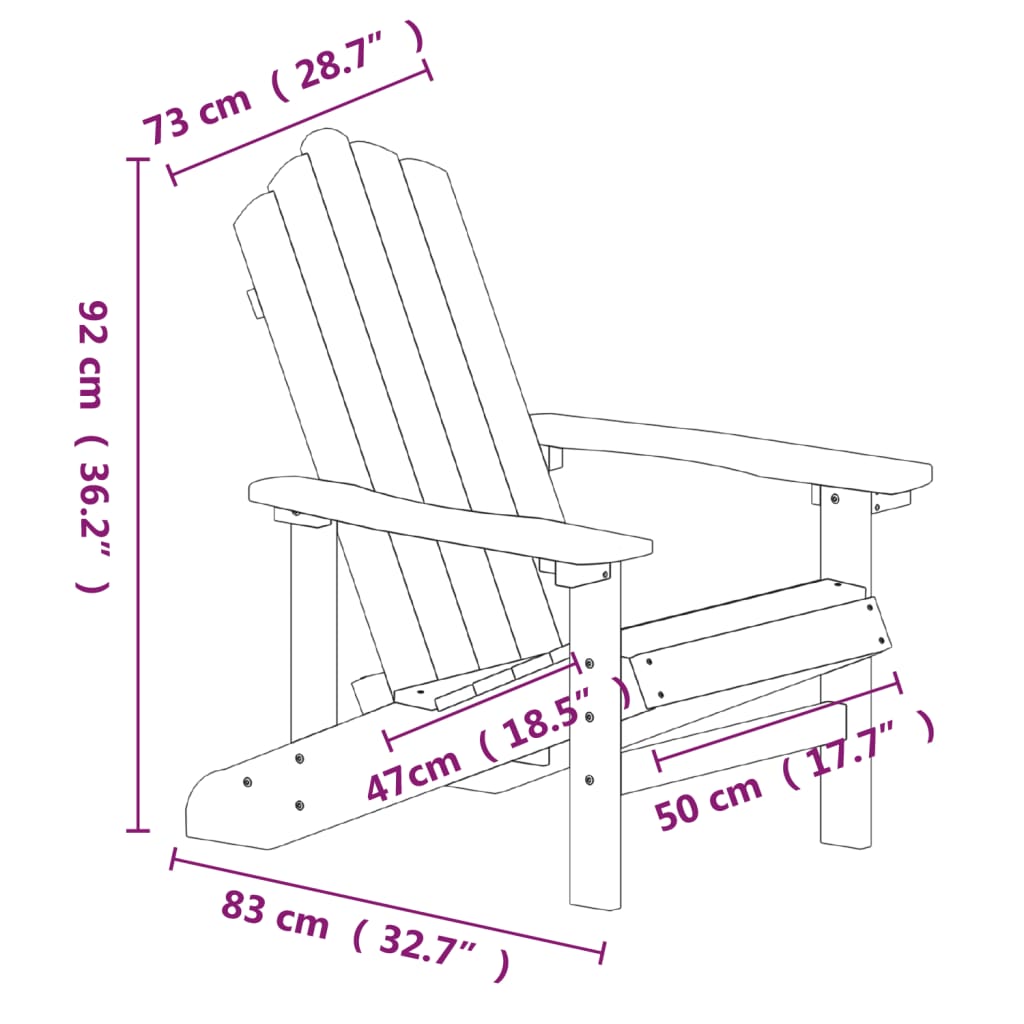 vidaXL Garden Chair | Aqua blue | High Density Polyethylene | Standard | Durable