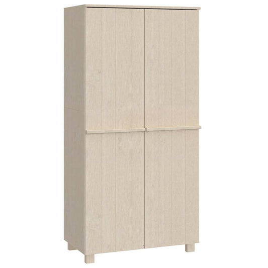 vidaXL Wardrobe "HAMAR" Honey Brown 89x50x180 cm Solid Wood Pine