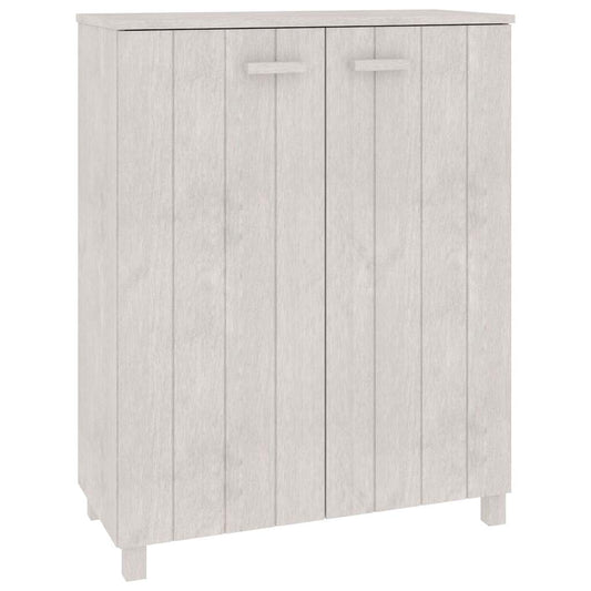 vidaXL Shoe Cabinet "HAMAR" White 85x40x108 cm Solid Wood Pine