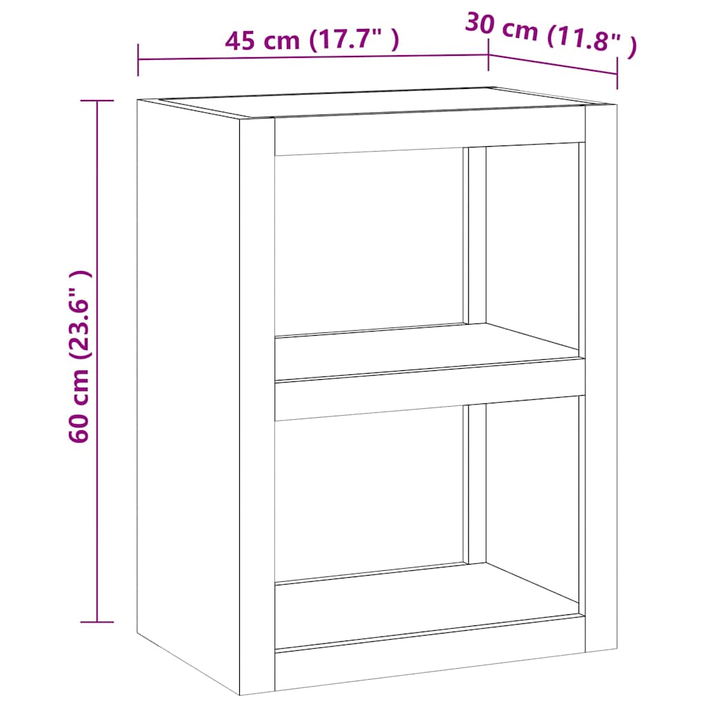 340750 vidaXL Side Table 45x30x60 cm Solid Wood Teak