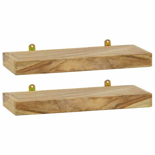 vidaXL Wall Shelves 2 pcs 40x15x4 cm Solid Wood Teak