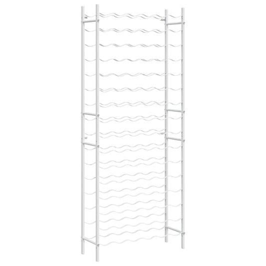 340914 vidaXL Wine Rack for 96 Bottles White Metal
