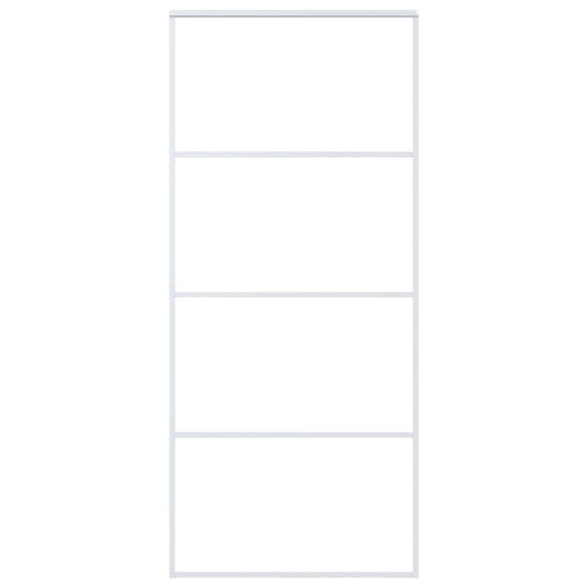 151661 vidaXL Sliding Door Frosted ESG Glass and Aluminium 90x205 cm White