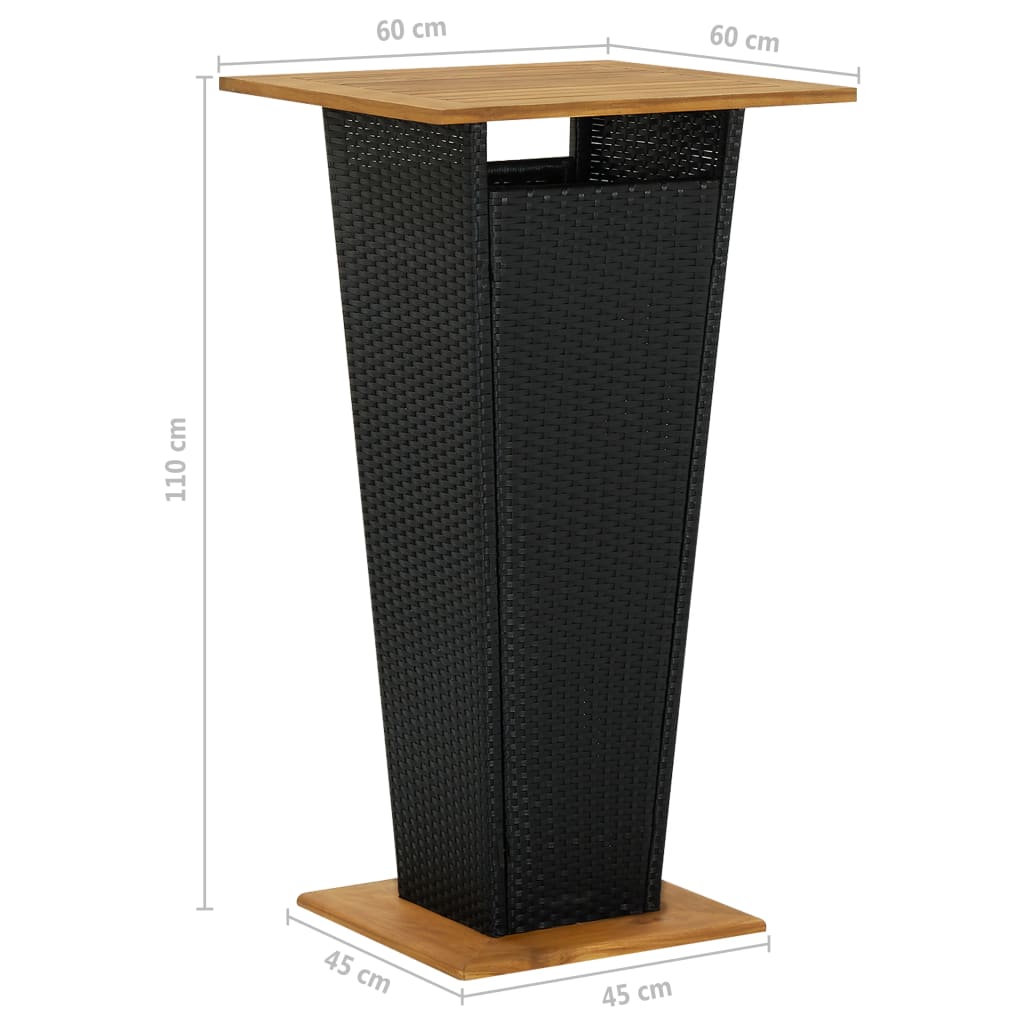 vidaXL Garden Bar Set | Black, Cream white