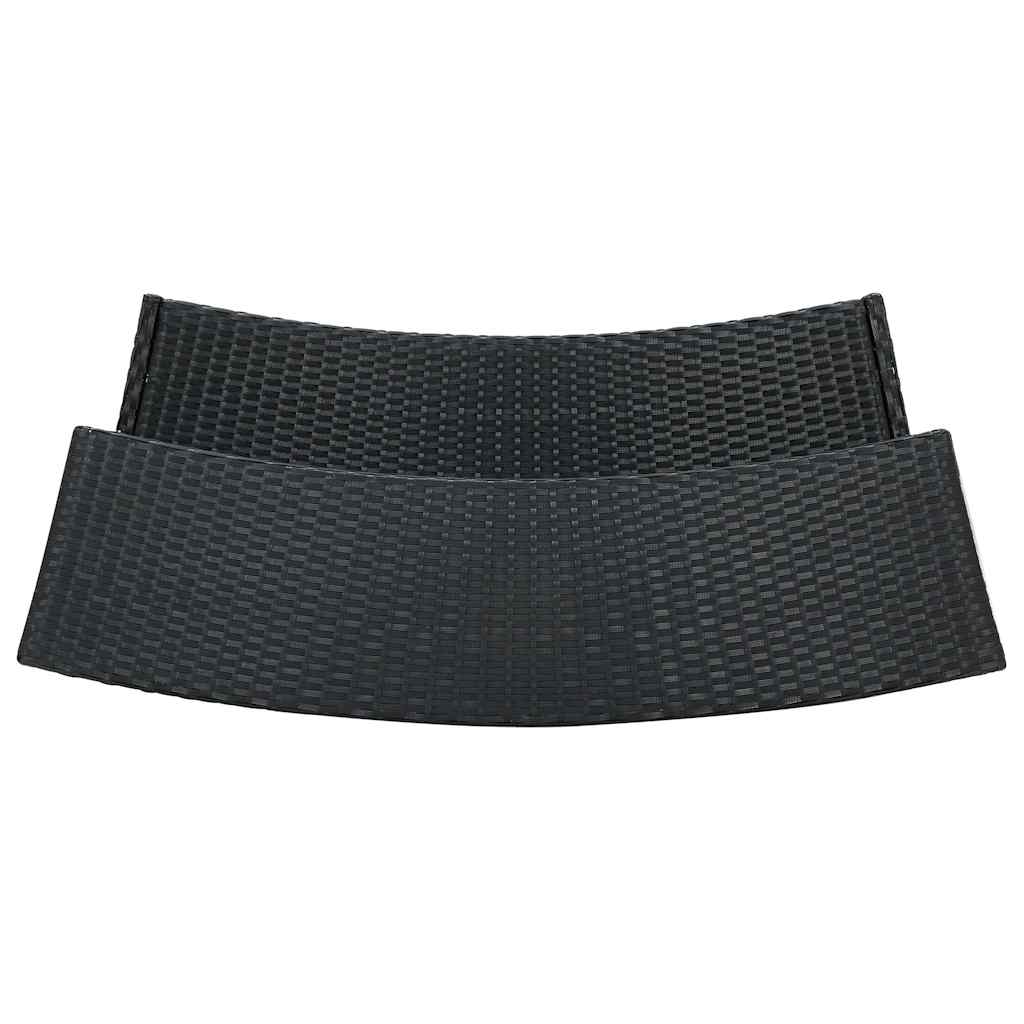 vidaXL 5 Piece Garden Bar Set with Cushions Poly Rattan Black