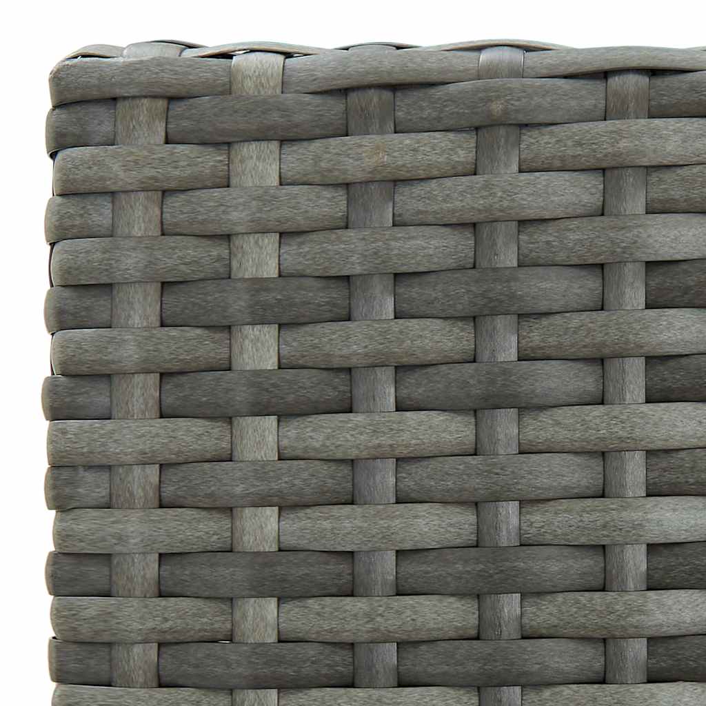 vidaXL 5 Piece Garden Bar Set with Cushions Poly Rattan Grey