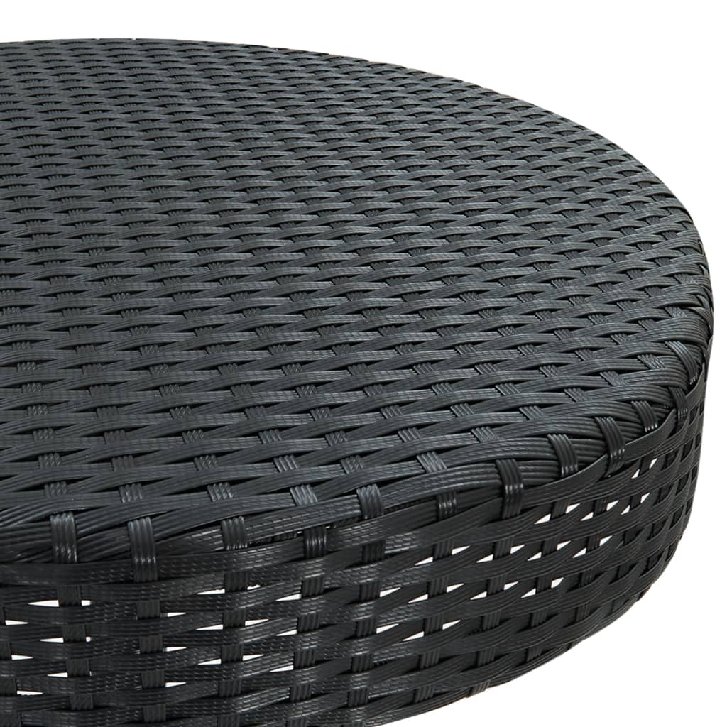 vidaXL Garden Bar Set | Black | PE Rattan, Powder-Coated Steel | Standard