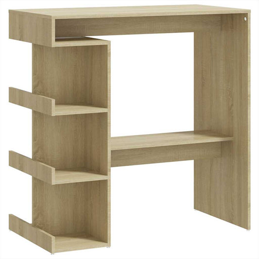 vidaXL Bar Table with Storage Rack Sonoma Oak 100x50x101,5 cm Engineered Wood
