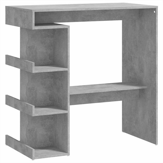 vidaXL Bar Table with Storage Rack Concrete Grey 100x50x101,5cm Engineered Wood