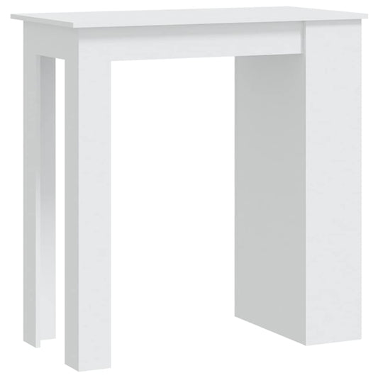 809467 vidaXL Bar Table with Storage Rack White 102x50x103,5 cm Engineered Wood