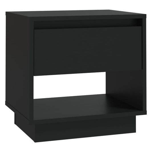 vidaXL Bedside Cabinet | Black | Engineered wood