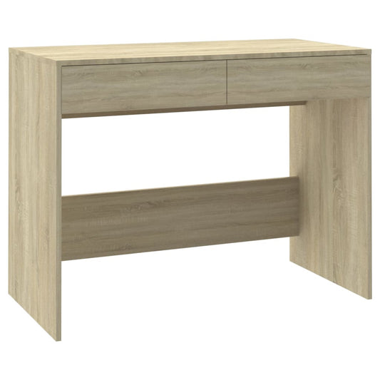 vidaXL Desk Sonoma Oak 101x50x76.5 cm Engineered Wood