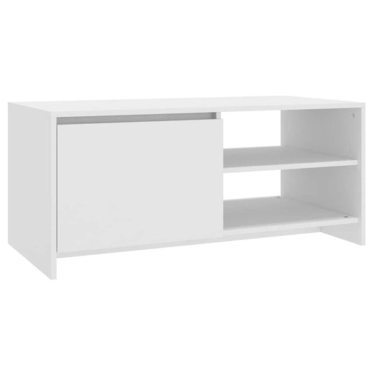 809827 vidaXL Coffee Table White 102x50x45 cm Engineered Wood