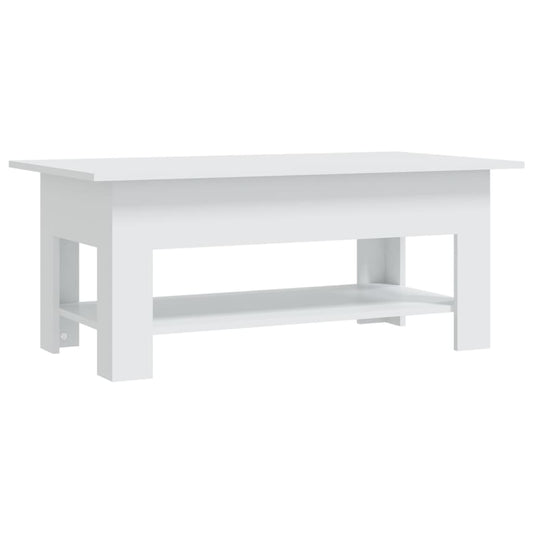 810253 vidaXL Coffee Table White 102x55x42 cm Engineered Wood