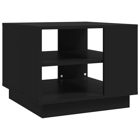 vidaXL Coffee Table Black 55x55x43 cm Engineered Wood