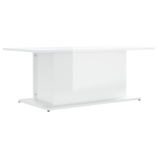 810313 vidaXL Coffee Table High Gloss White 102x55,5x40 cm Engineered Wood