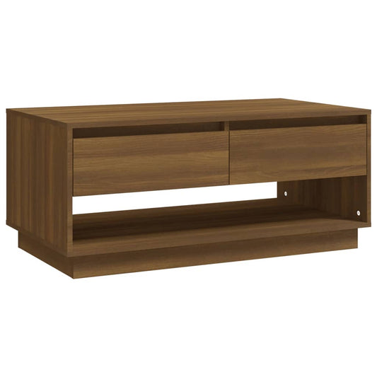 vidaXL Coffee Table Brown Oak 102.5x55x44 cm Engineered Wood