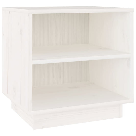 vidaXL Bedside Cabinet White 40x34x40 cm Solid Wood Pine