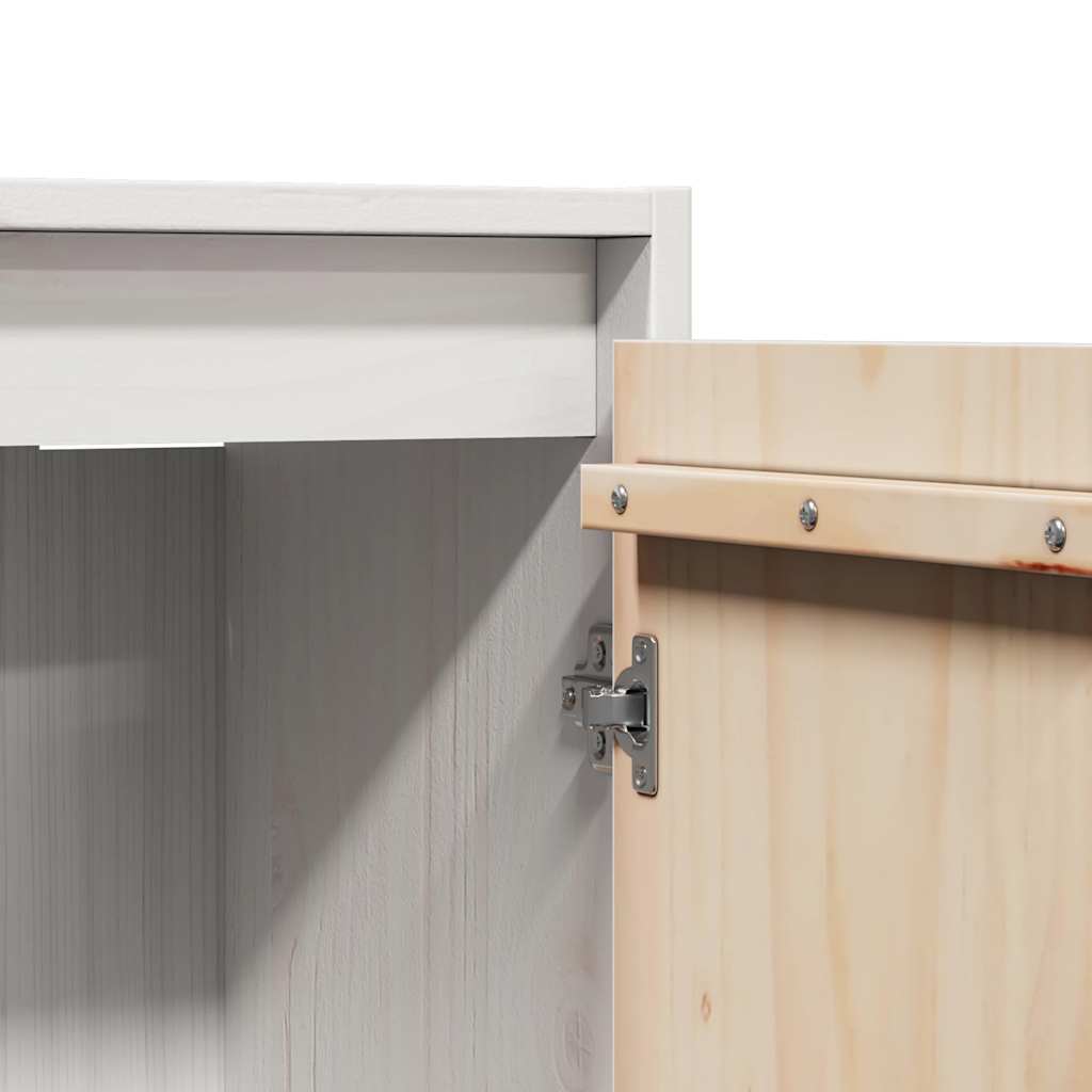 vidaXL Wall Cabinets 2 pcs White 30x30x100 cm Solid Pinewood