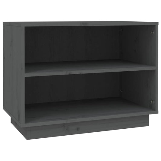 vidaXL Shoe Cabinet Grey 60x34x45 cm Solid Wood Pine