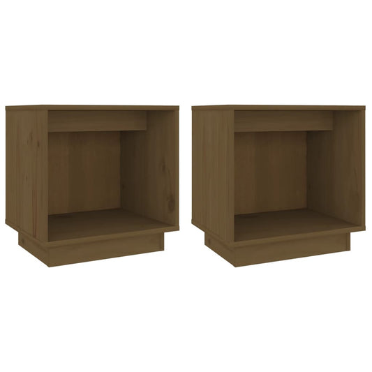 vidaXL Bedside Cabinets 2 pcs Honey Brown 40x30x40 cm Solid Wood Pine