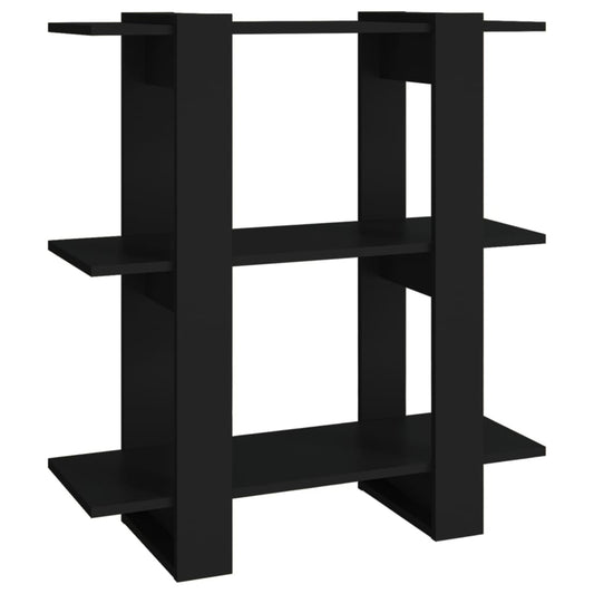 vidaXL Book Cabinet/Room Divider Black 80x30x87 cm
