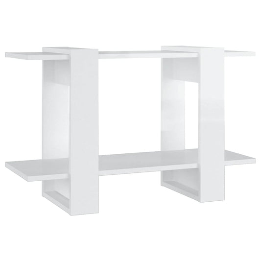 vidaXL Book Cabinet/Room Divider High Gloss White 80x30x51 cm