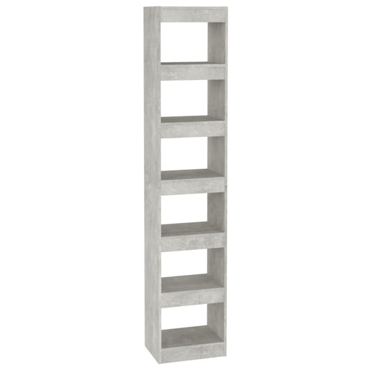 vidaXL Book Cabinet/Room Divider Concrete Grey 40x30x198 cm