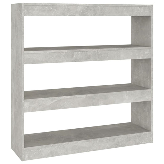 vidaXL Book Cabinet/Room Divider Concrete Grey 100x30x103 cm
