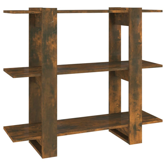 vidaXL Book Cabinet/Room Divider Smoked Oak 100x30x87 cm