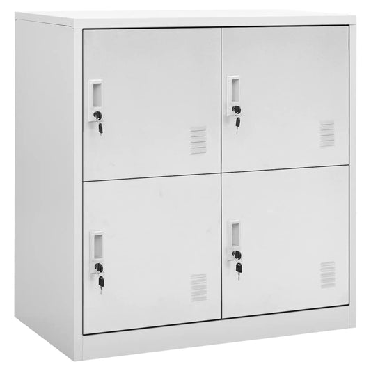 vidaXL Locker Cabinets 2 pcs Light Grey 90x45x92.5 cm Steel