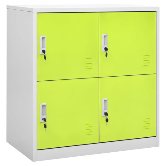 vidaXL Locker Cabinet | Set of 5 | Light Grey and Green | Steel | Medium