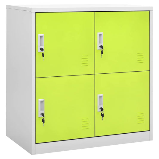 vidaXL Locker Cabinets 5 pcs Light Grey and Green 90x45x92,5 cm Steel