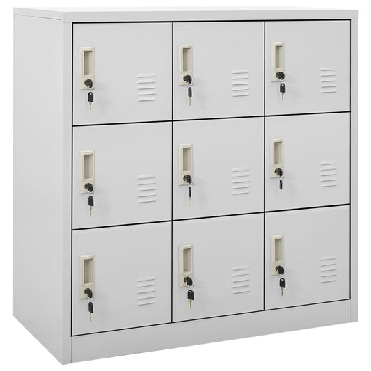 vidaXL Locker Cabinets 5 pcs Light Grey 90x45x92.5 cm Steel