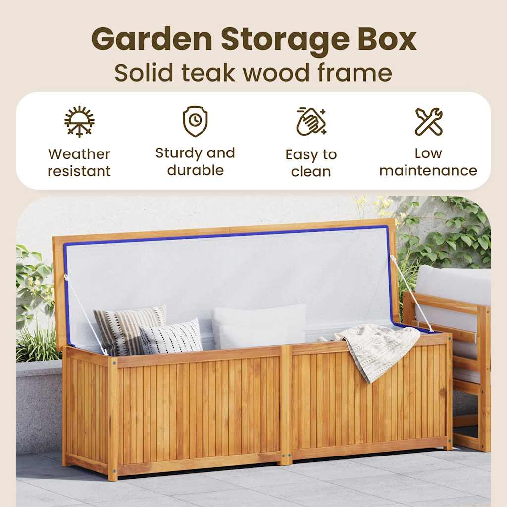 vidaXL Garden Box 175x50x55 cm Solid Wood Teak