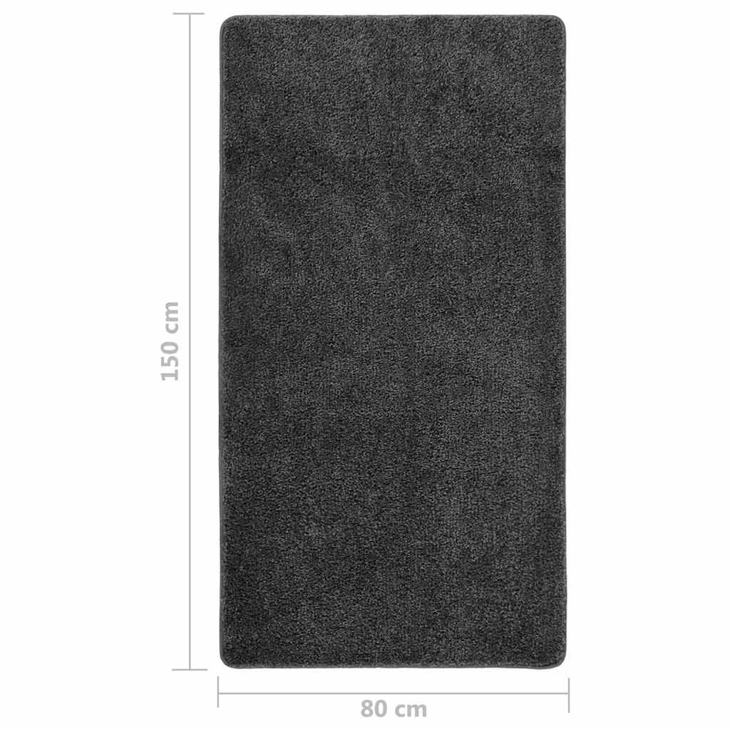 340377 vidaXL Shaggy Rug Dark Grey 80x150 cm Anti Slip