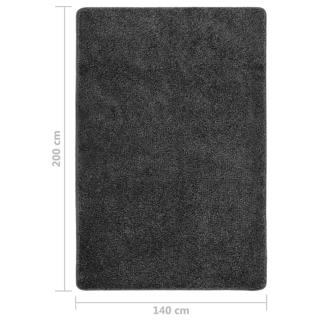 vidaXL Shaggy Rug Dark Grey 140x200 cm Anti Slip