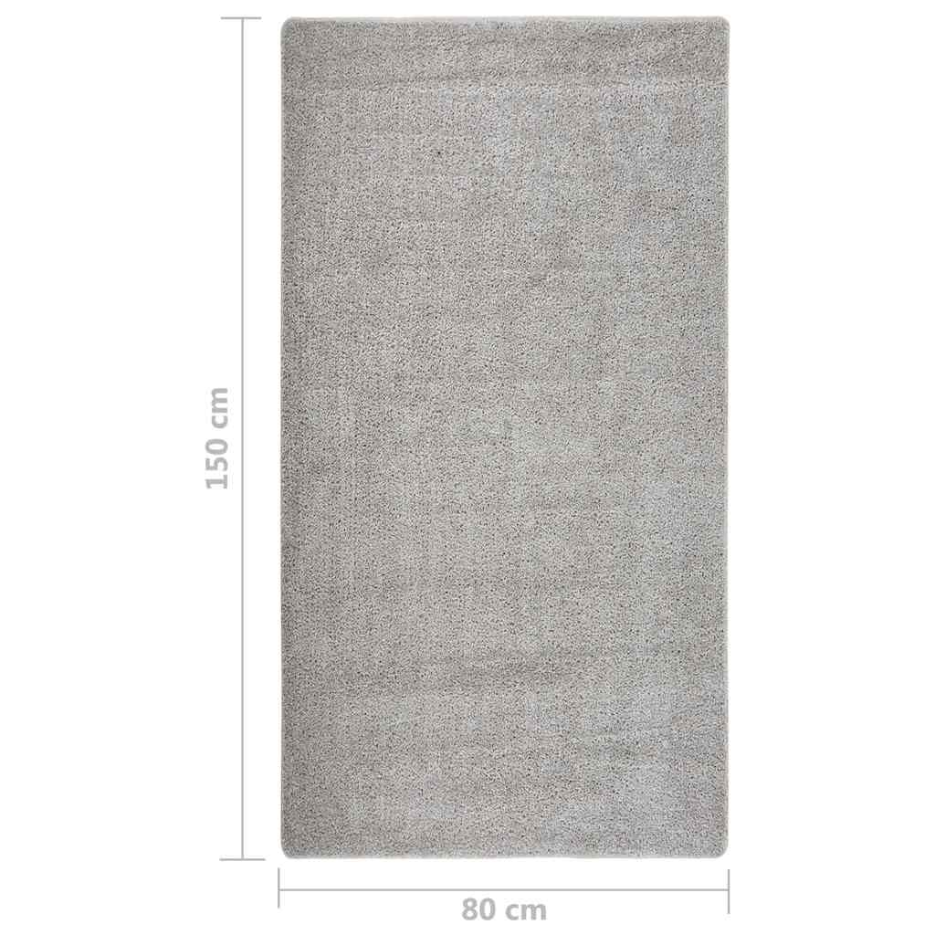vidaXL Shaggy Rug Light Grey 80x150 cm Anti Slip
