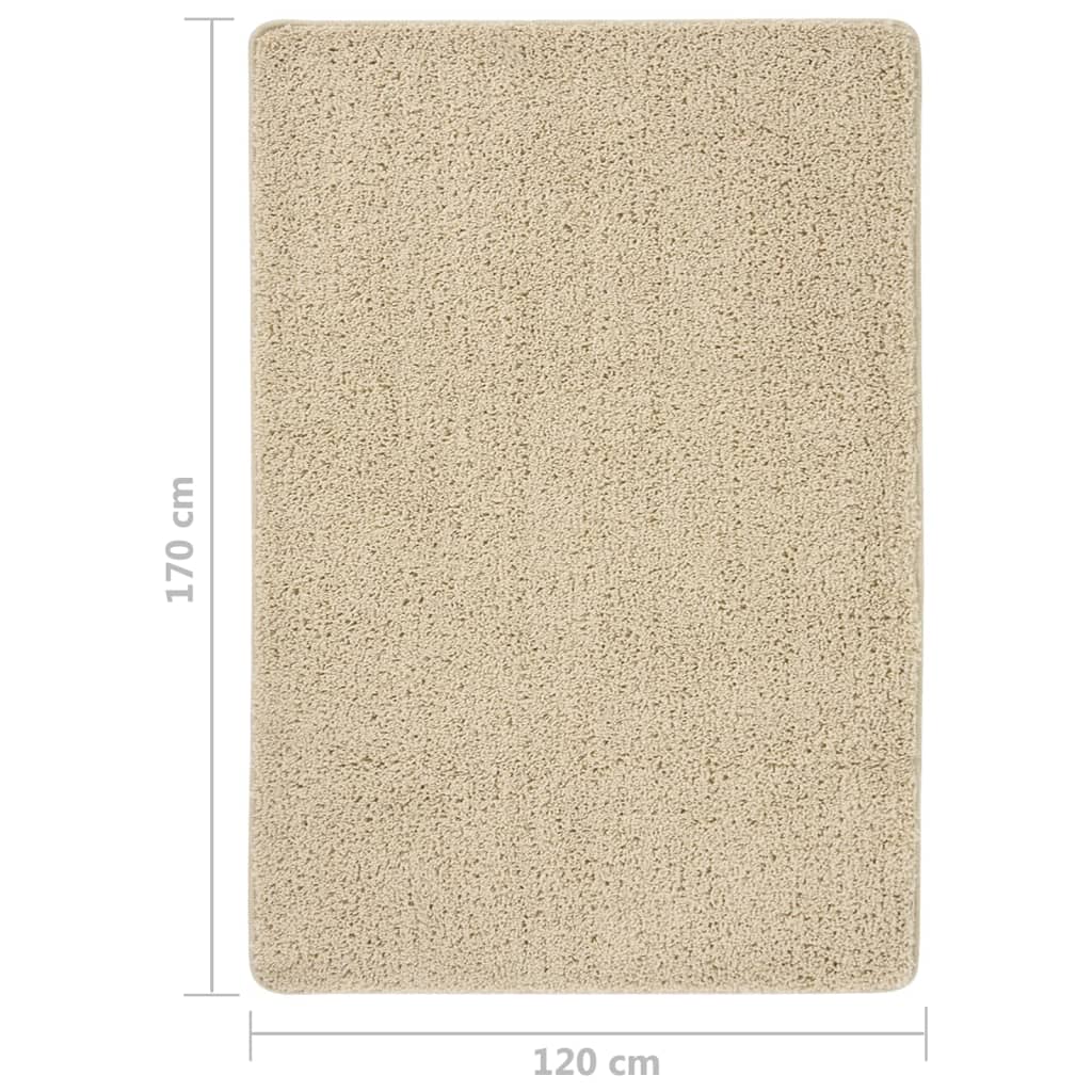 vidaXL Shaggy Rug Cream 120x170 cm Anti Slip