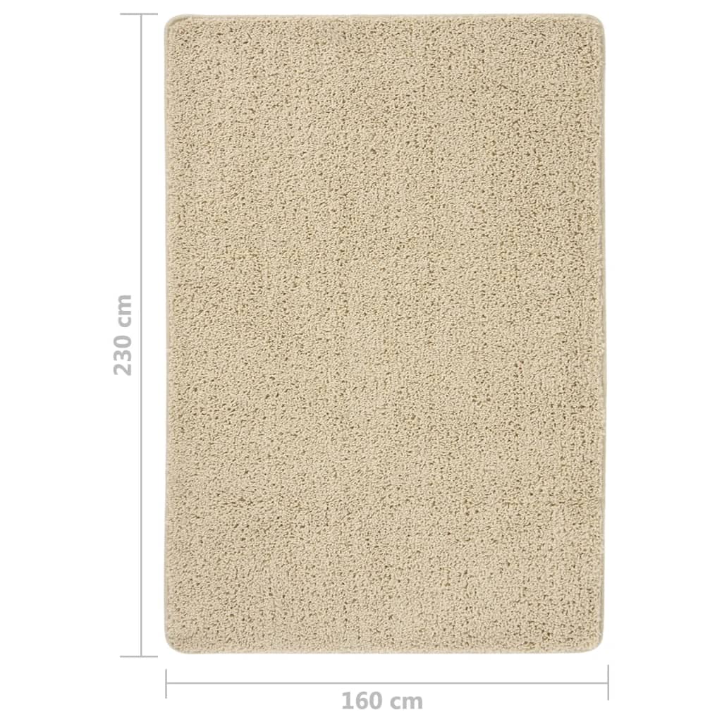 vidaXL Shaggy Rug Cream 160x230 cm Anti Slip