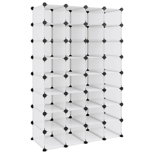 vidaXL Shoe Rack Transparent 93x36.5x140 cm PP