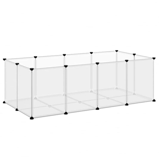 340572 vidaXL Small Animal Cage Transparent 144x74x46,5 cm PP and Steel