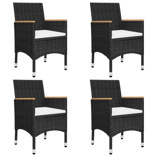 vidaXL Garden Dining Set | Black, Cream White